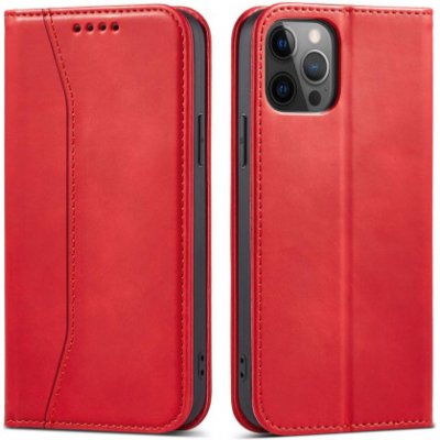 Pouzdro MG Magnet Fancy iPhone 12 Pro, červené