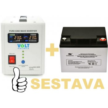 VSelektro záložní zdroj 300W sinus ZZ20 + AKU 40Ah