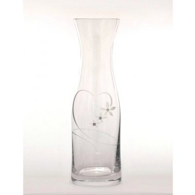 Bohemia Crystal Karafa na víno srdíčka 1000 ml krystaly Preciosa – Sleviste.cz