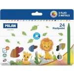 Milan Pastelky kulaté plastické 19 ks + 3 ks FLUO + 2 ks metalické 451798 – Hledejceny.cz