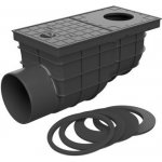 Chuděj Kanalizační vpusť boční DN 110 KV 110 325 D černá – Zboží Mobilmania