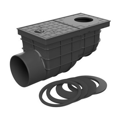Chuděj Kanalizační vpusť boční DN 110 KV 110 325 D černá – Zboží Mobilmania