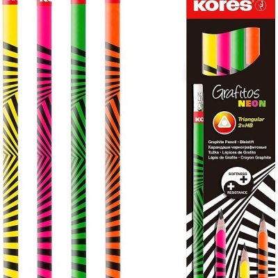 Kores 92306 Neon grafitová tužka HB 12 ks – Zboží Živě