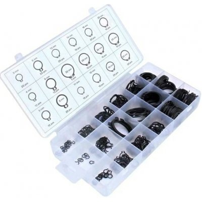 Pojistné kroužky na hřídele - vnější segrovky, průměr 4 - 32 mm, sada 300 ks - ASTA A-TC506 – Hledejceny.cz