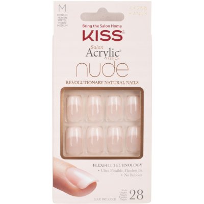 Kiss Salon Acrylic French Nude 64268 28 ks/bal. – Zboží Dáma