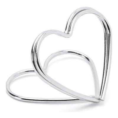 Paris Dekorace Stojánek na jmenovky srdce, stříbrné – Zboží Mobilmania