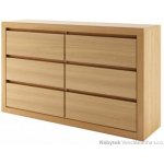 Drewmax Dřevěná buková komoda prádelník z masivního dřeva buk KD412 Pacyg – Zboží Dáma