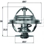 Termostat, chladivo MAHLE TX 21 80D