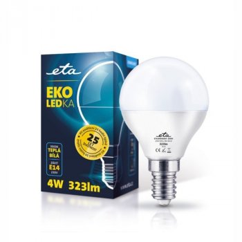 Eta EKO LEDka mini globe 4W E14 teplá bílá