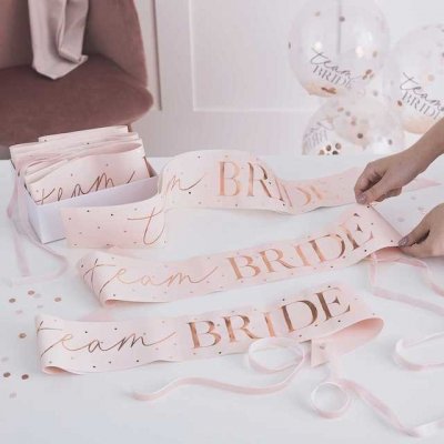 Ginger Ray Šerpy Team Bride rose gold – Zboží Mobilmania