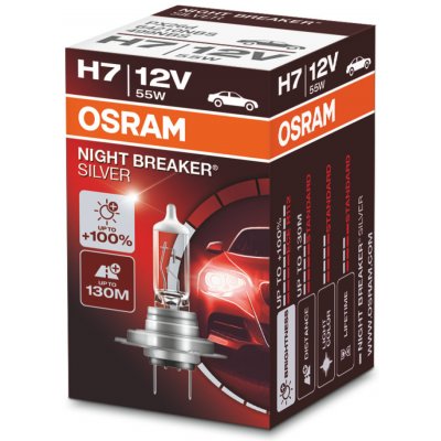 OSRAM žárovka H7 12V 55W PX26D NIGHT BREAKER SILVER (+100%) – Sleviste.cz