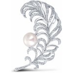 JwL Luxury Pearls perlová brož peříčko JL0699 – Zbozi.Blesk.cz