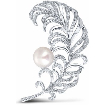 JwL Luxury Pearls perlová brož peříčko JL0699