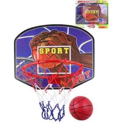 Koš basketbalový velký kovová konstrukce 49x40x37cm set s pumpičkou – Zboží Mobilmania