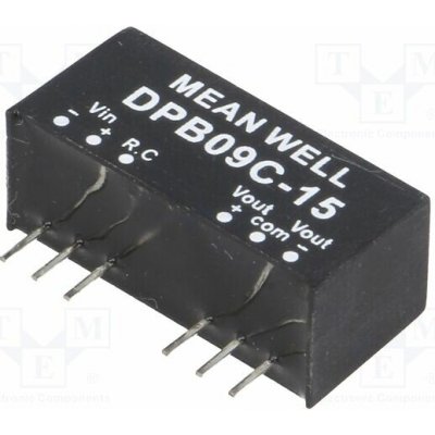 MEAN WELL DPB09C-15 Měnič: DC/DC; 9W; Uvst: 36÷75VDC; Uvýst: 15VDC; Uvýst2: -15VDC; SIP8 – Hledejceny.cz
