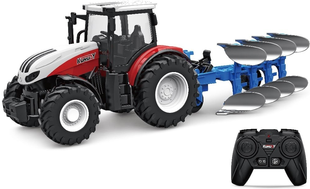 H-toys Zemědělský traktor s pluhem 2,4 GHz RTR 1:24