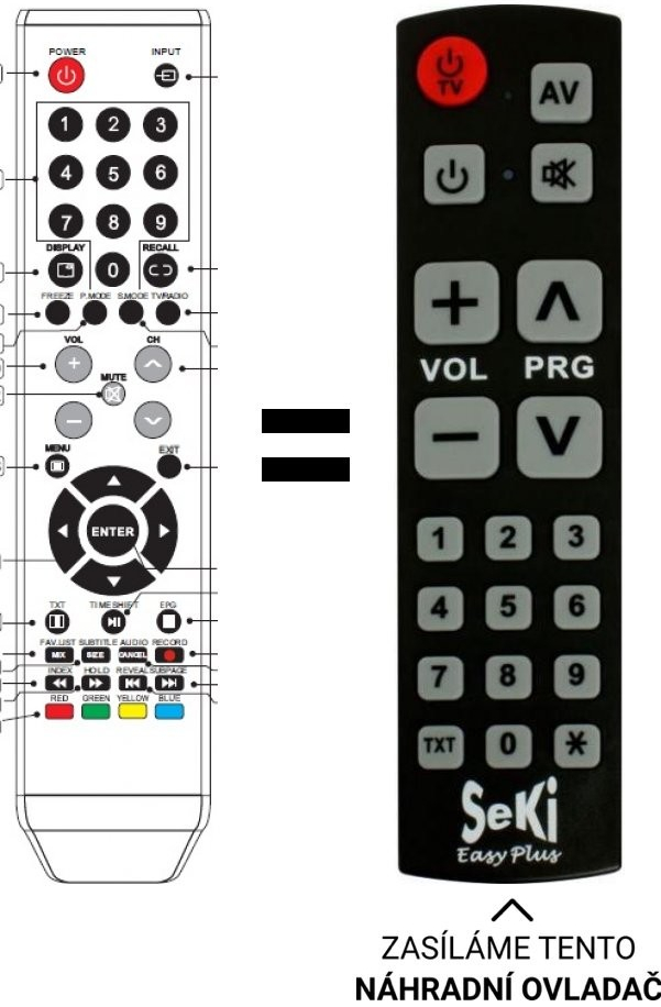 Dálkový ovladač Senior Sencor SLE1950T, SLE24F50T, SLT39F29DVBT