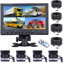 PODOFO Parkovací systém TRUCK M1810, 4x 18IR LED kamera s 9" LCD split displejem