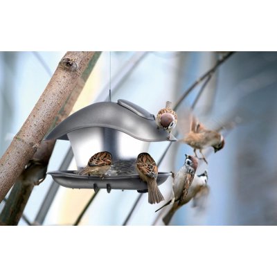 Prosperplast krmítko pro ptáky BIRDYFEED SQUARE antracit 24,8 cm – Zboží Dáma