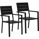 MultiGarden YC-051KD-1Set 2 ks zahradních židlí HDPE černá – Hledejceny.cz