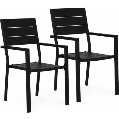 MultiGarden YC-051KD-1Set 2 ks zahradních židlí HDPE černá – Hledejceny.cz