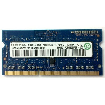 RAMAXEL SODIMM DDR3 4GB 1600MHz RMT3170MN68F9F-1600 – Zboží Mobilmania
