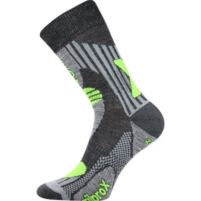 VoXX Vysoké froté ponožky z ovčí merino vlny Vision pro treking horskou turistiku šedé (VoXX ponožky Vision)