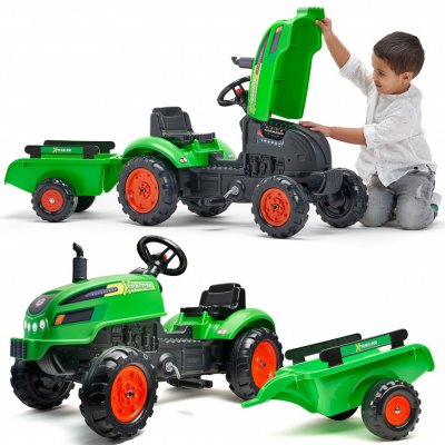 FALK Šlapací traktor 2048AB X Tractor s vlečkou a otevírací kapotou – Zboží Mobilmania