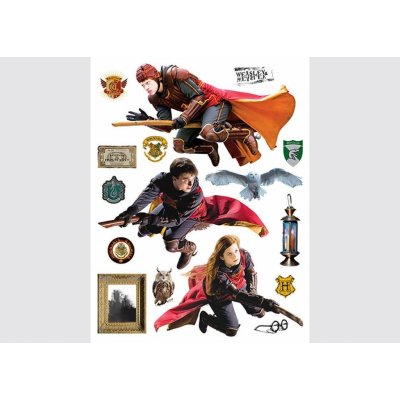 AG Design Maxi nálepka na zeď Harry Potter Hermiona a Harry PVC, 65x85 cm – Zboží Mobilmania