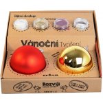 Irisa Kreativní sada vánoční ozdoby KS10 Velikost: 7 cm Balení: 1 ks Barva: zlatá;červená – Zboží Dáma