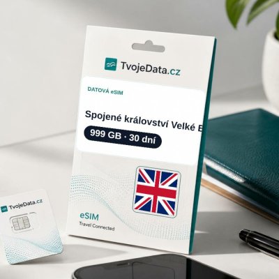 eSIM Velká Británie 999 GB / 29 dní – Zboží Živě