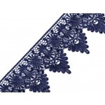 Prima-obchod Vzdušná krajka šíře 80 mm, barva 3 modrá tmavá – Zboží Mobilmania