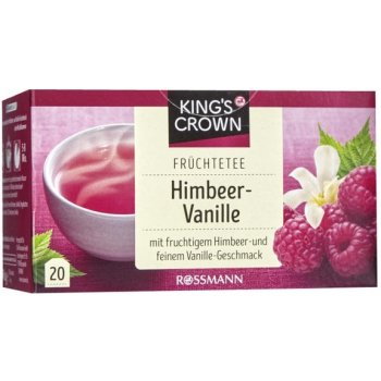King's Crown ovocný čaj malina a vanilka 20 ks 60 g
