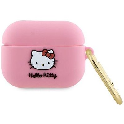 Hello Kitty Liquid Silicone 3D Kitty Head Logo Pouzdro pro AirPods Pro HKAP3DKHSP – Zboží Živě
