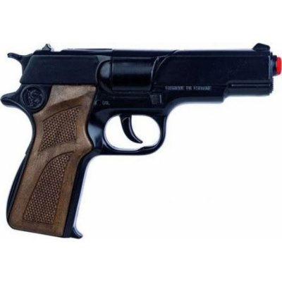 Alltoys policejní pistole černá kovová 8 ran – Zboží Mobilmania