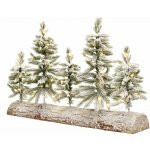 KAEMINGK Vánoční dekorace zasněžené stromy s LED osvětlením, 50x12x30 cm – Hledejceny.cz