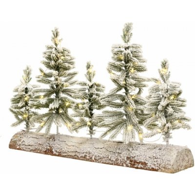 KAEMINGK Vánoční dekorace zasněžené stromy s LED osvětlením, 50x12x30 cm – Hledejceny.cz