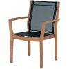 Zahradní židle a křeslo Barlow Tyrie Teakové jídelní stohovatelné křeslo Horizon, 58 x 58 x 90 cm, výplet textilen pearl