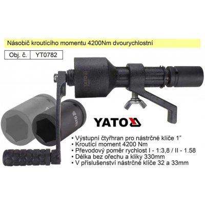 YATO Násobič kroutícího momentu 4200Nm dvourychlostní YT-0782 – Hledejceny.cz