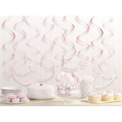 Závěsné dekorace růžovo-zlaté Amscan – Zboží Dáma