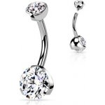 Šperky4U ocelový piercing do pupíku vnitřní závit BS0010-C – Zboží Dáma