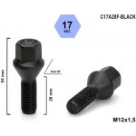Kolový šroub M12x1,5x28, kužel, klíč 17, C17A28-BLACK-I4/S, výška 55 mm | Zboží Auto