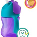 Avent hrníček s brčkem fialový 200 ml – Zboží Dáma