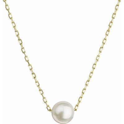 Pavona Zlatý 14 karátový žluté zlato s bílou říční perlou 92P00027 – Sleviste.cz