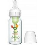 Dr. Brown's kojenecká láhev Options Narrow anti Colic skleněná bílá se silikonovým dudlíkem level1 1 ks 120ml – Hledejceny.cz