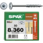 Tesařské vruty SPAX do dřeva 8x360 mm, talířová hlava, WIROX 50 Ks. – Hledejceny.cz