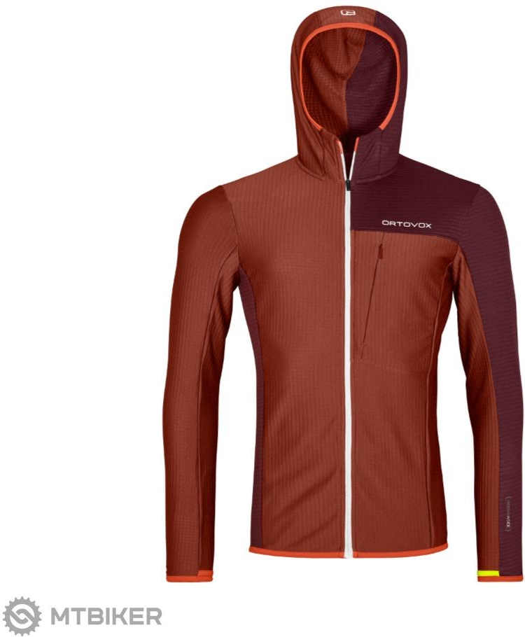 Ortovox mikina Fleece Light Grid SN Hoody M clay orange