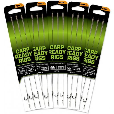 Fox Návazce Carp Ready Rigs Wide Gape 3 ks 20 lb Velikost Háčku 8 – Zboží Dáma