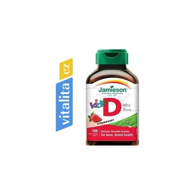 Jamieson Vitamín D3 Kids Jahoda 100 tablet