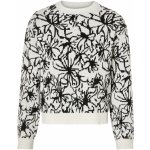 esmara Dámský pletený svetr květiny bílá černá – Zboží Dáma